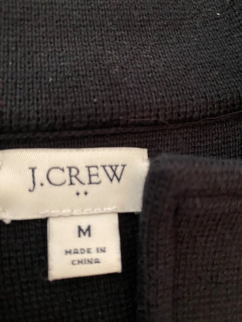 J.Crew Black Cotton Knit Blazer Jacket Womens 100% Cotton Medium - Picture 3 of 9
